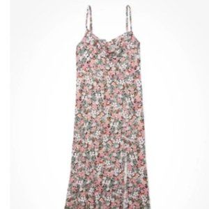 AE COWL NECK MIDI SLIP DRESS